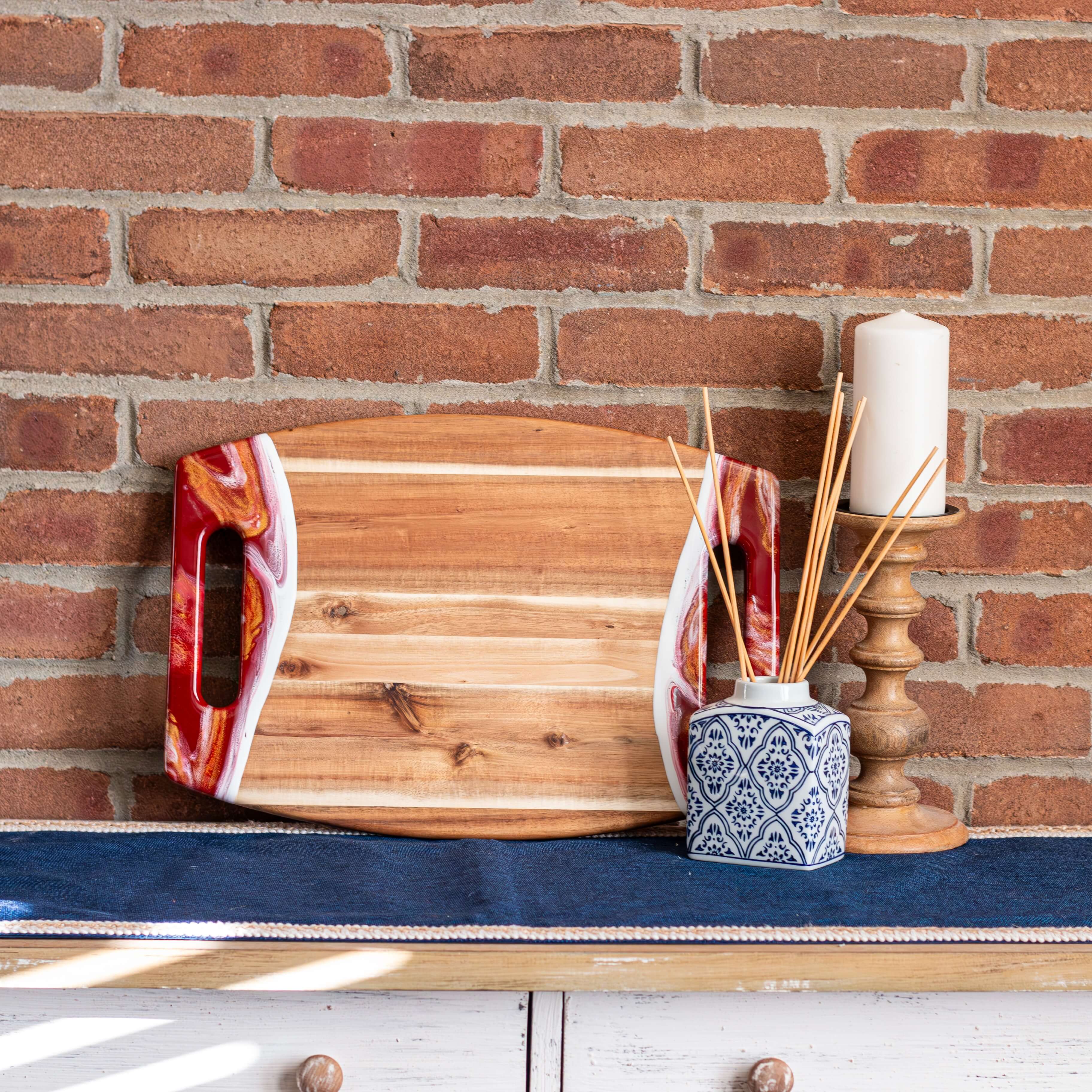 Acacia Charcuterie Board With 2 Handles