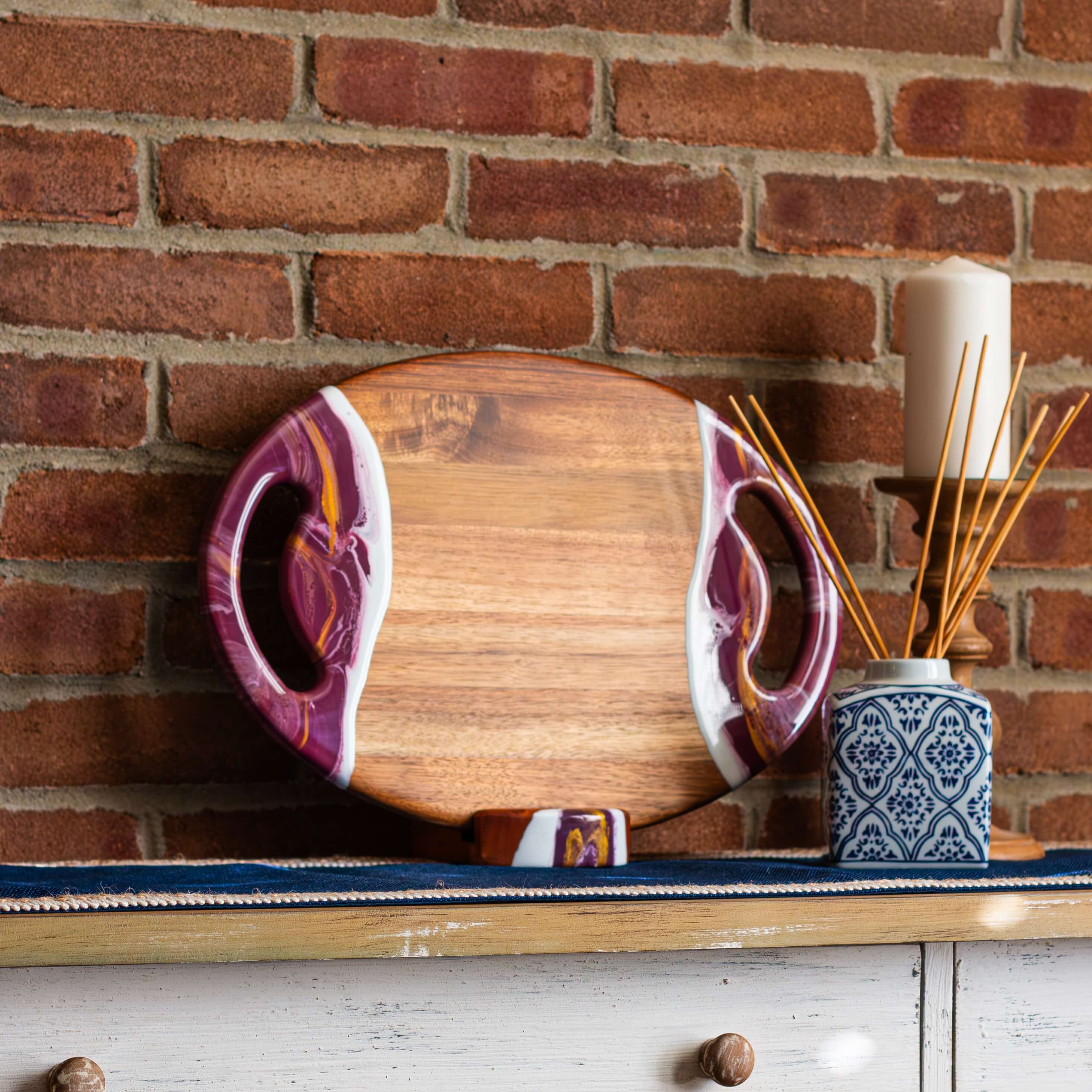 Acacia Charcuterie Board With 2 Handles